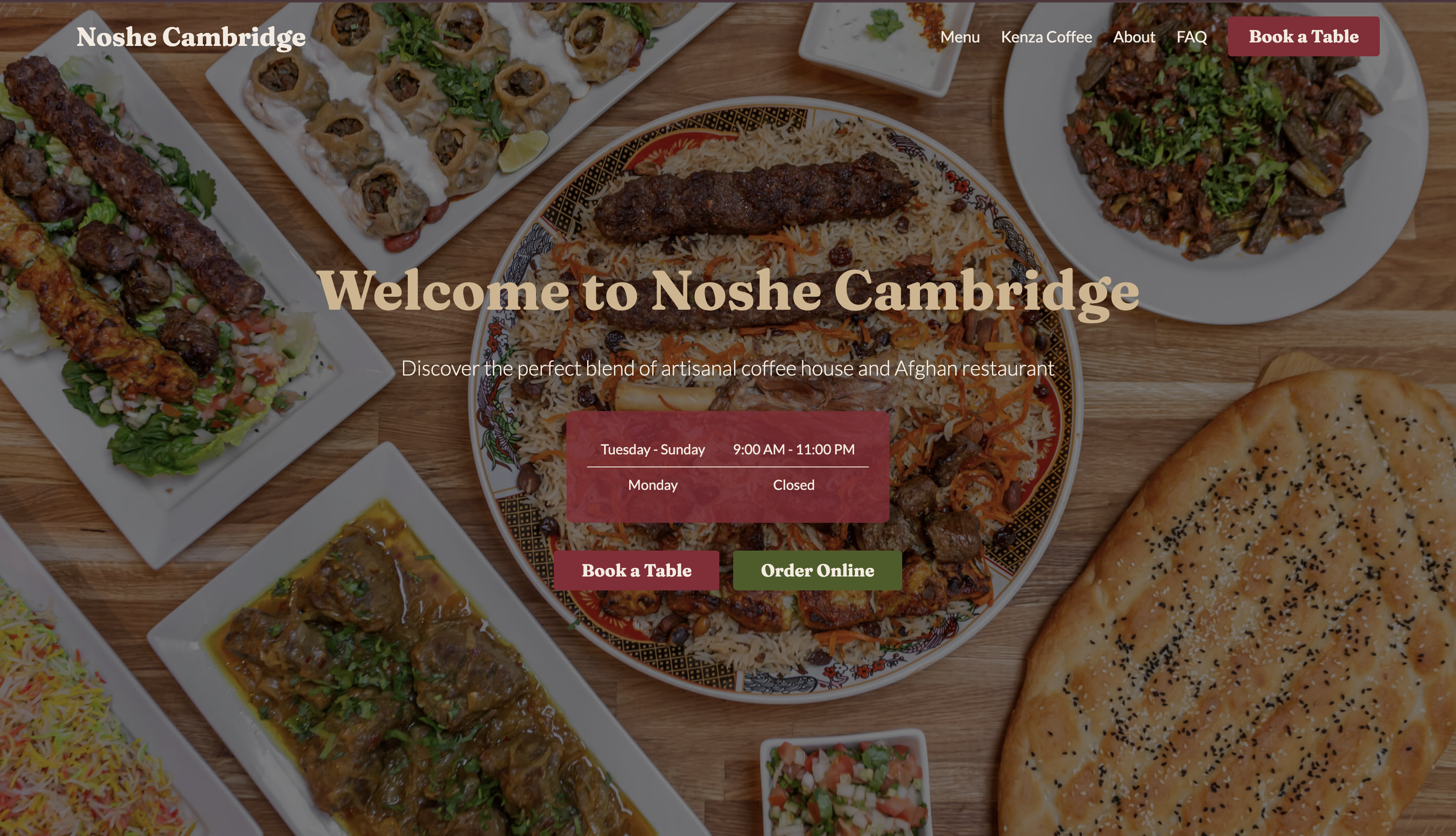 Noshe Cambridge Restaurant Website